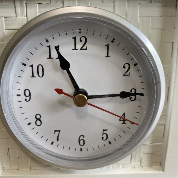 Vintage Ingraham Ivory Mantel Desk Clock 6"x5" Art Deco Style WORKS - Picture 2 of 8